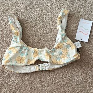 Dippin' Daisy's Floral Bikini Top - Cream and Yellow